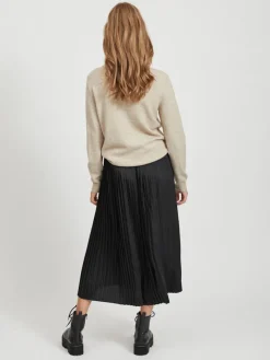 VIRIL O-NECK L/S KNIT TOP - NOOS hellbraun1