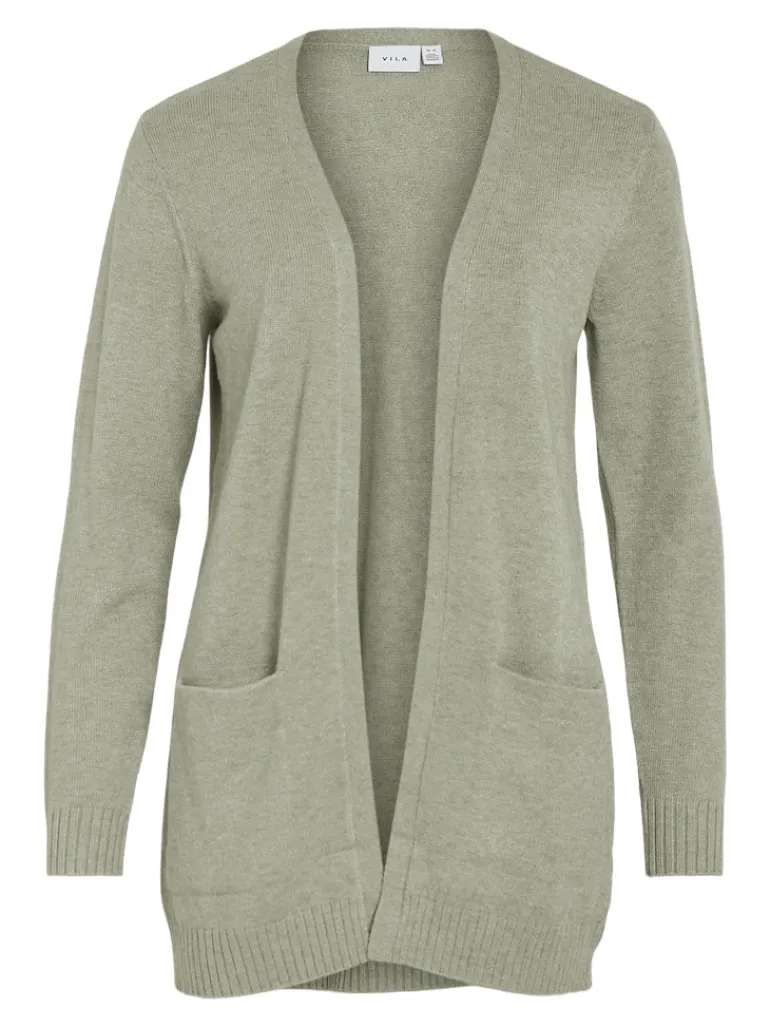 VIRIL OPEN L/S KNIT CARDIGAN - NOOS oil green