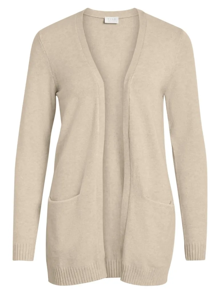 VIRIL OPEN L/S KNIT CARDIGAN - NOOS hellbraun1