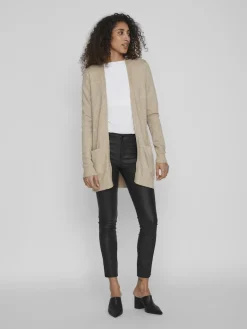 VIRIL OPEN L/S KNIT CARDIGAN - NOOS hellbraun1