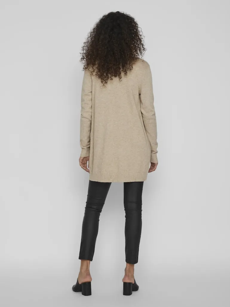 VIRIL OPEN L/S KNIT CARDIGAN - NOOS hellbraun1