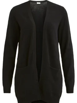 VIRIL OPEN L/S KNIT CARDIGAN - NOOS black
