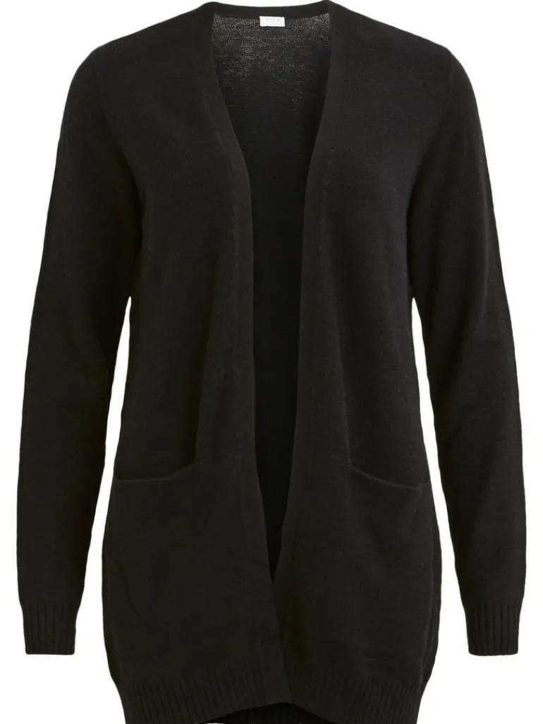 VIRIL OPEN L/S KNIT CARDIGAN - NOOS black
