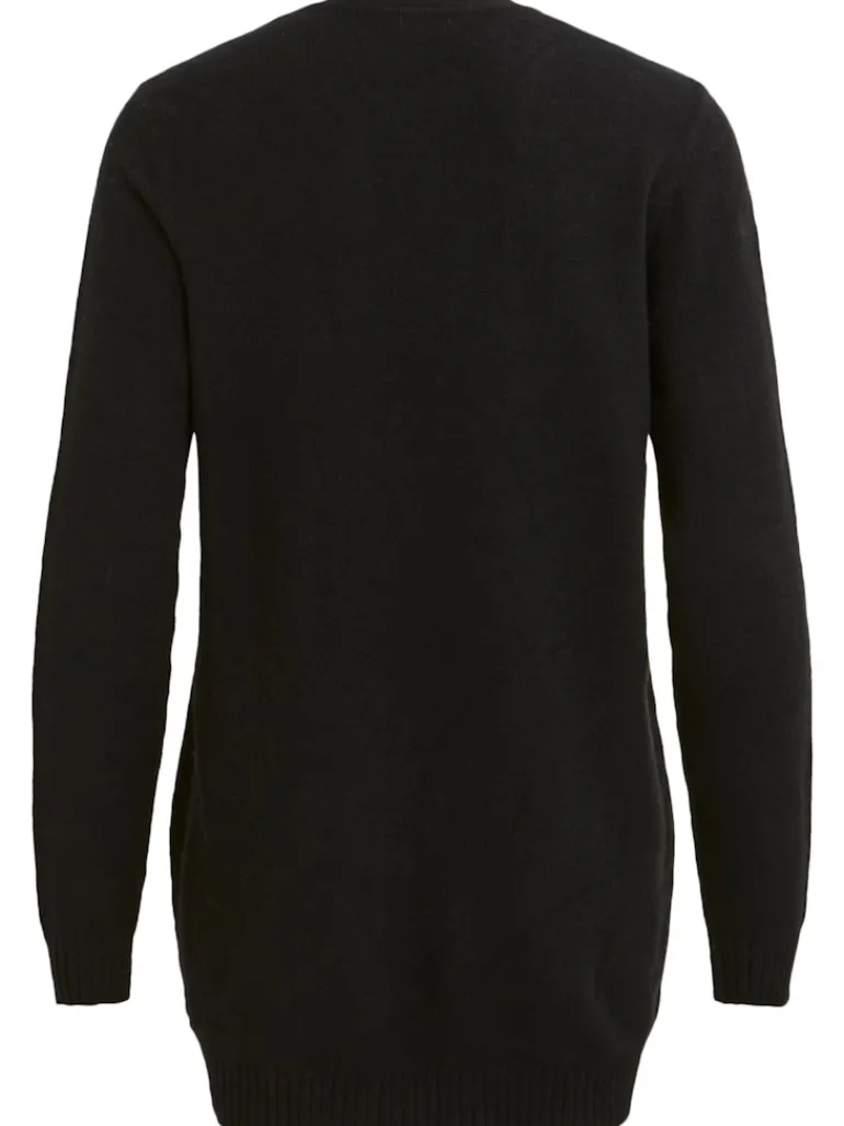 VIRIL OPEN L/S KNIT CARDIGAN - NOOS black
