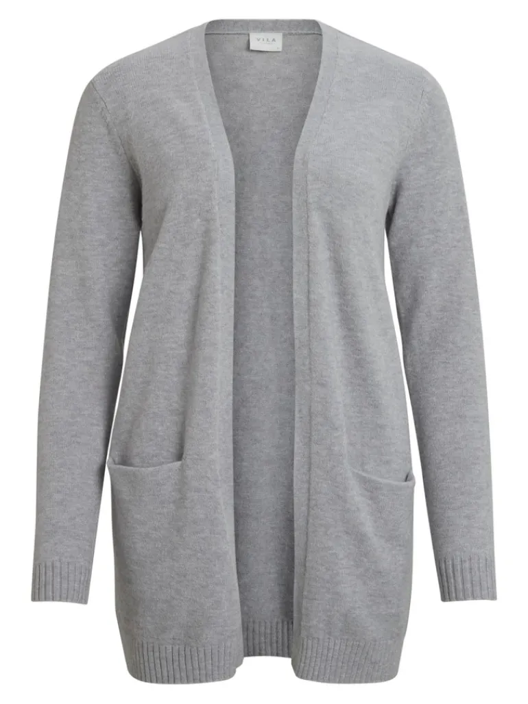 VIRIL OPEN L/S KNIT CARDIGAN - NOOS hellgrau2