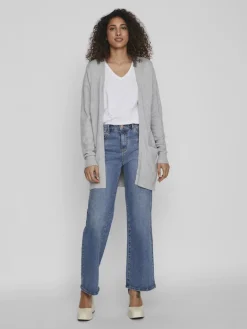 VIRIL OPEN L/S KNIT CARDIGAN - NOOS hellgrau2