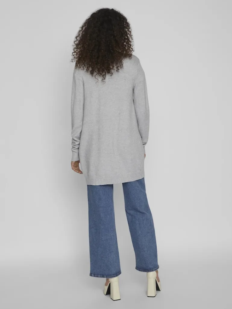 VIRIL OPEN L/S KNIT CARDIGAN - NOOS hellgrau2