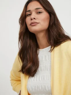 VIRIL OPEN L/S KNIT CARDIGAN - NOOS golden haze