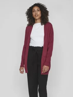 VIRIL OPEN L/S KNIT CARDIGAN - NOOS dunkellila1