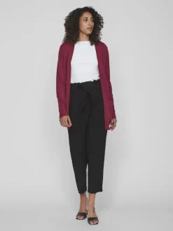 VIRIL OPEN L/S KNIT CARDIGAN - NOOS dunkellila1