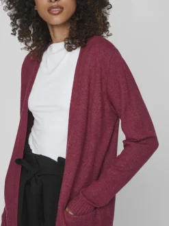VIRIL OPEN L/S KNIT CARDIGAN - NOOS dunkellila1