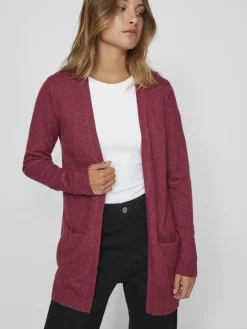 VIRIL OPEN L/S KNIT CARDIGAN - NOOS dunkellila1