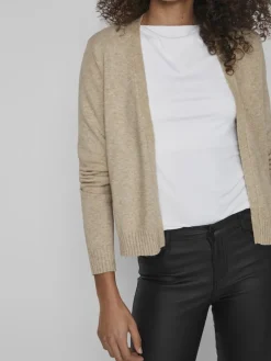 VIRIL SHORT L/S KNIT CARDIGAN-NOOS natural melange