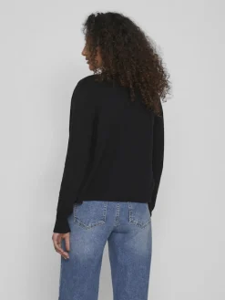 VIRIL SHORT L/S KNIT CARDIGAN-NOOS black