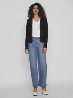 VIRIL SHORT L/S KNIT CARDIGAN-NOOS black