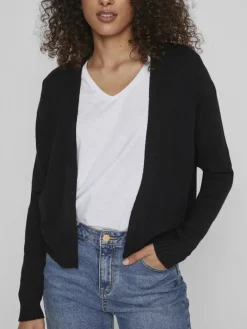 VIRIL SHORT L/S KNIT CARDIGAN-NOOS black