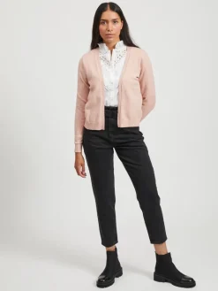 VIRIL SHORT L/S KNIT CARDIGAN-NOOS hellrosa1