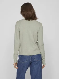 VIRIL SHORT L/S KNIT CARDIGAN-NOOS oil green