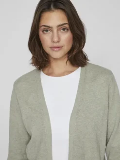VIRIL SHORT L/S KNIT CARDIGAN-NOOS oil green