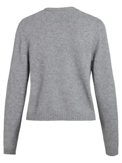 VIRIL SHORT L/S KNIT CARDIGAN-NOOS medium grey melange