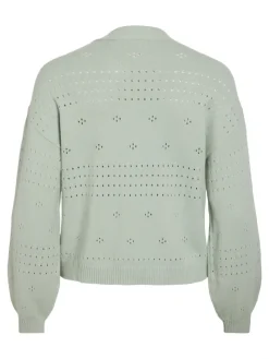VIRIL V-NECK L/S KNIT CARDIGAN - NOOS silt green
