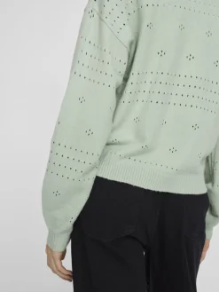 VIRIL V-NECK L/S KNIT CARDIGAN - NOOS silt green