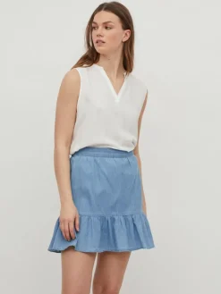 VIROMA V-NECK S/L TOP - NOOS snow white