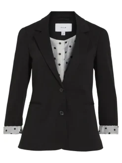 VISAGA L/S DOT DETAIL BLAZER/KA black