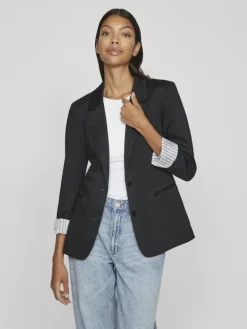 VISAGA L/S JERSEY BLAZER /KA black