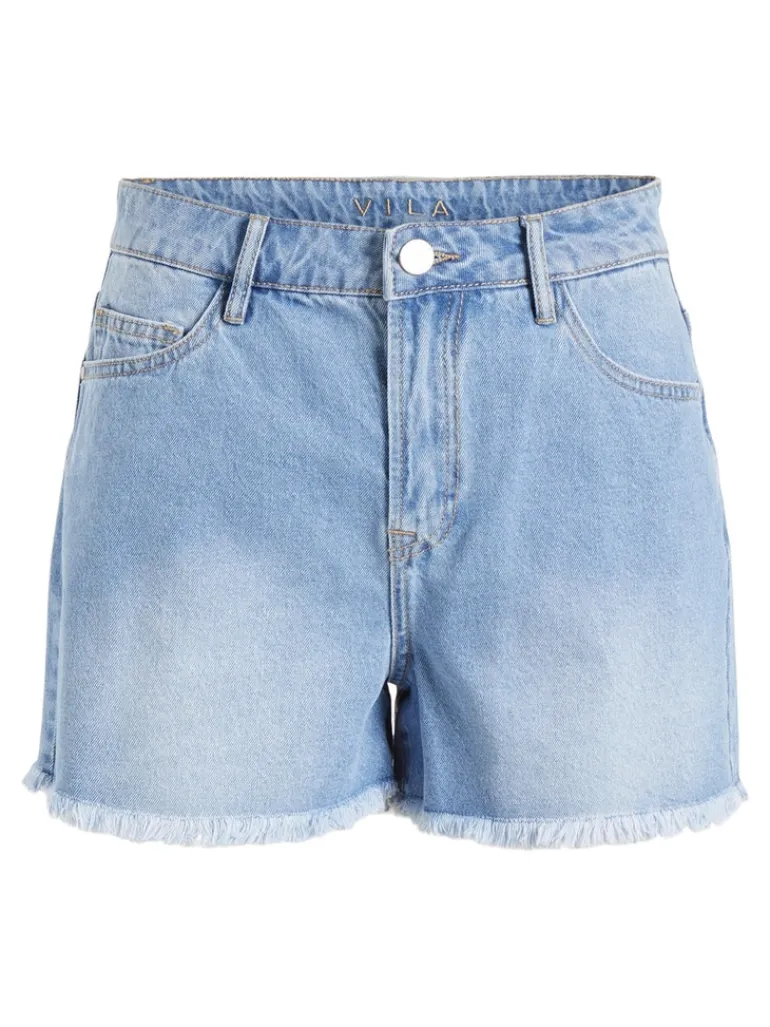 VISARA LILIAN RW SHORT DENIM SHORTS light blue denim