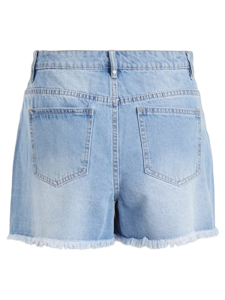 VISARA LILIAN RW SHORT DENIM SHORTS light blue denim