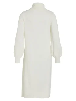 VISARA L/S ROLLNECK MIDI DRES/BF/KA snow white