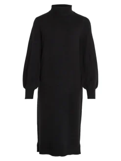 VISARA L/S ROLLNECK MIDI DRES/BF/KA black