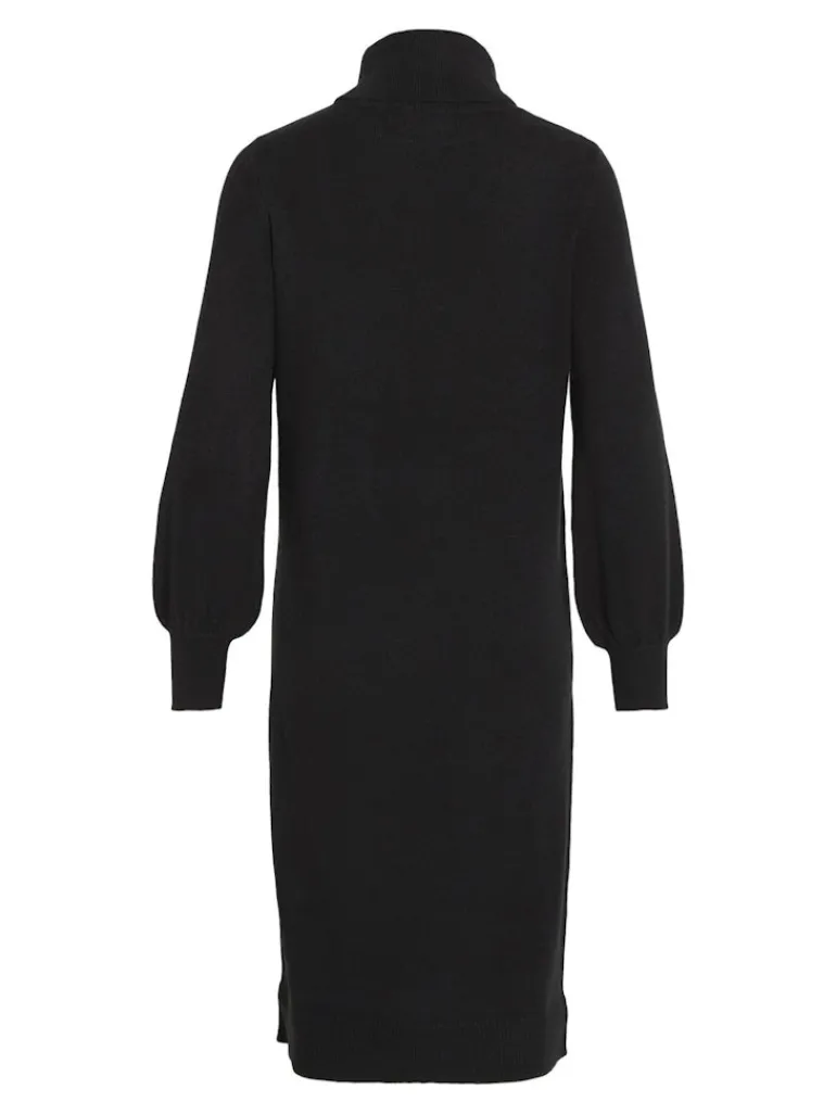 VISARA L/S ROLLNECK MIDI DRES/BF/KA black