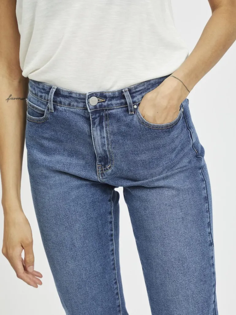 VISOMMER RWRE 7/8 STRAIGHT JEANS - NOOS medium blue denim