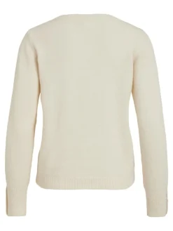 VISPARKLE L/S V-NECK KNIT TOP/PB birch