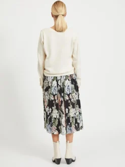 VISPARKLE L/S V-NECK KNIT TOP/PB birch