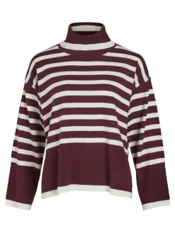 VISTRIPI ROLLNECK KNIT TOP/BF/KA winetasting-cloud dancer