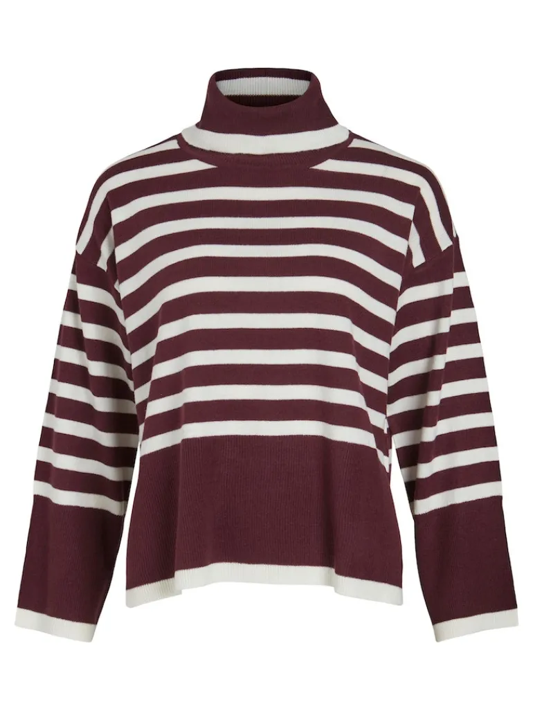 VISTRIPI ROLLNECK KNIT TOP/BF/KA winetasting-cloud dancer