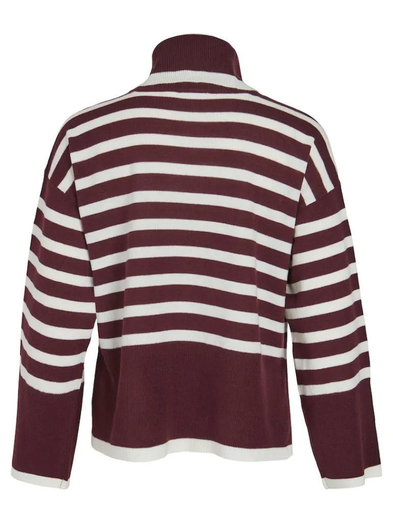 VISTRIPI ROLLNECK KNIT TOP/BF/KA winetasting-cloud dancer