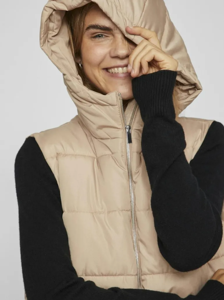 VITATE S/L PUFFER VEST - NOOS sesame