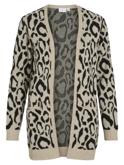VITIF OPEN L/S KNIT CARDIGAN - NOOS natural melange