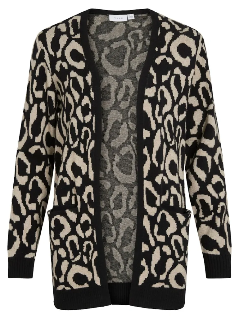VITIF OPEN L/S KNIT CARDIGAN - NOOS black beauty