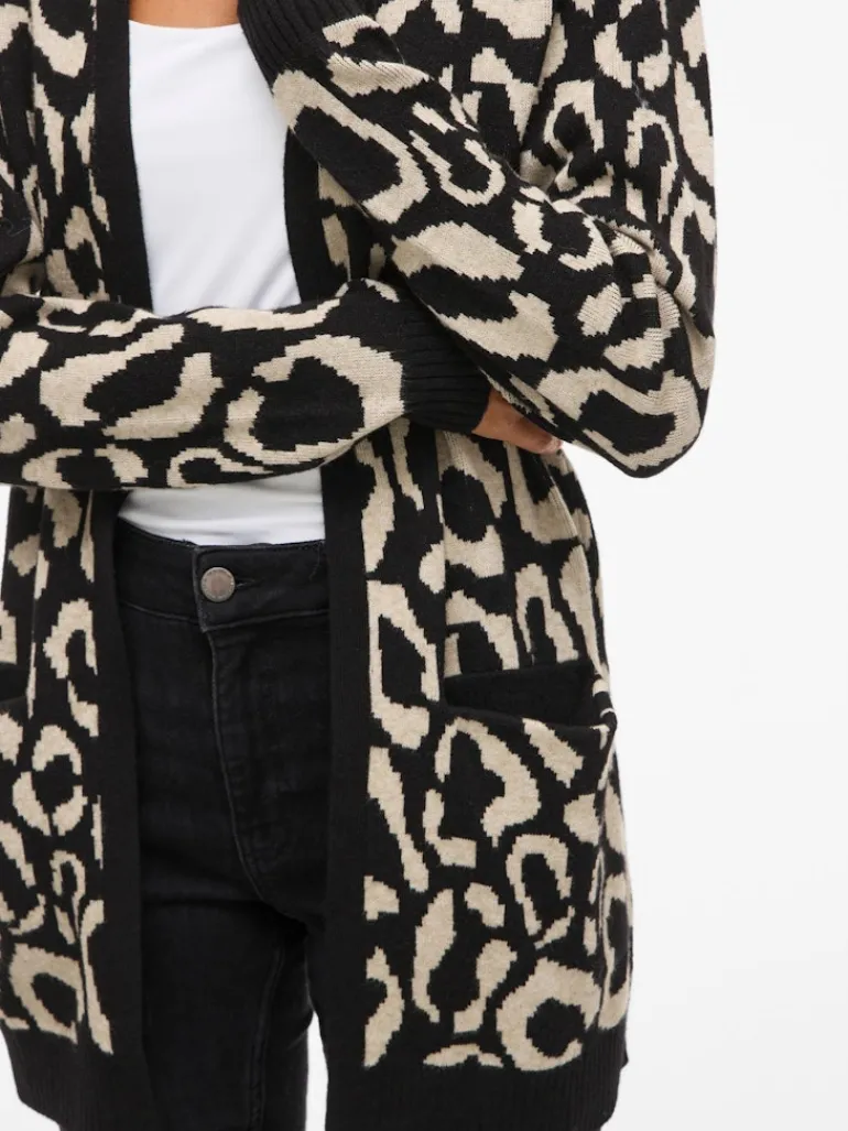VITIF OPEN L/S KNIT CARDIGAN - NOOS black beauty