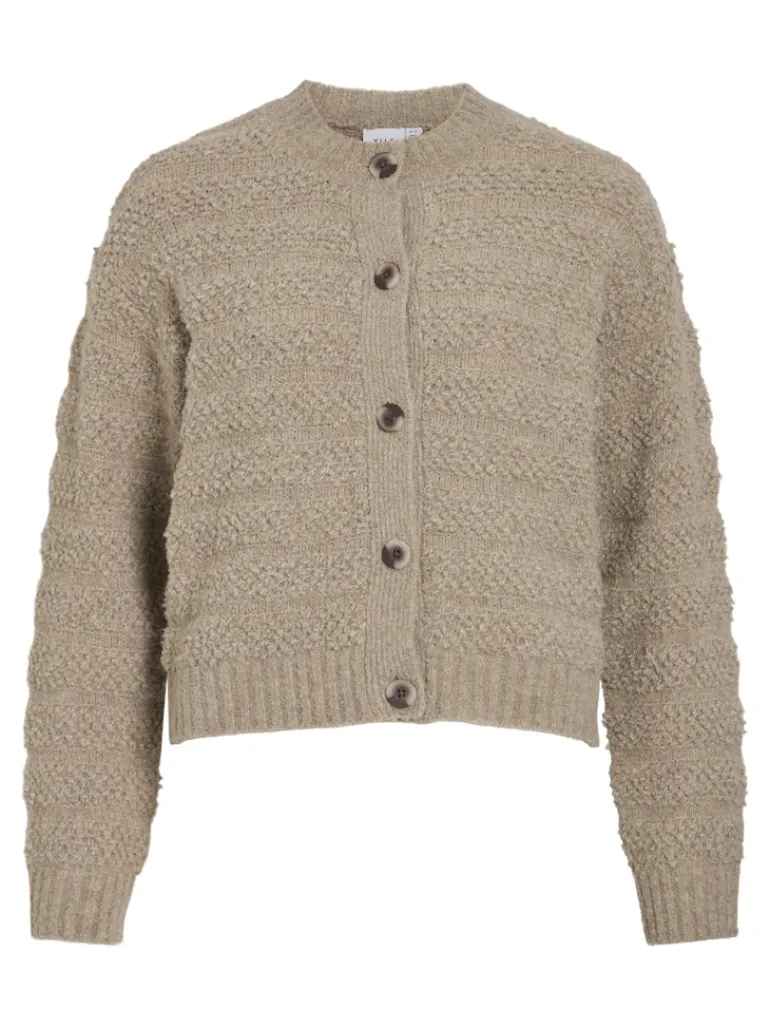 VITILLIA O-NECK L/S KNIT CARDIGAN natural melange