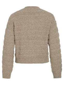 VITILLIA O-NECK L/S KNIT CARDIGAN natural melange