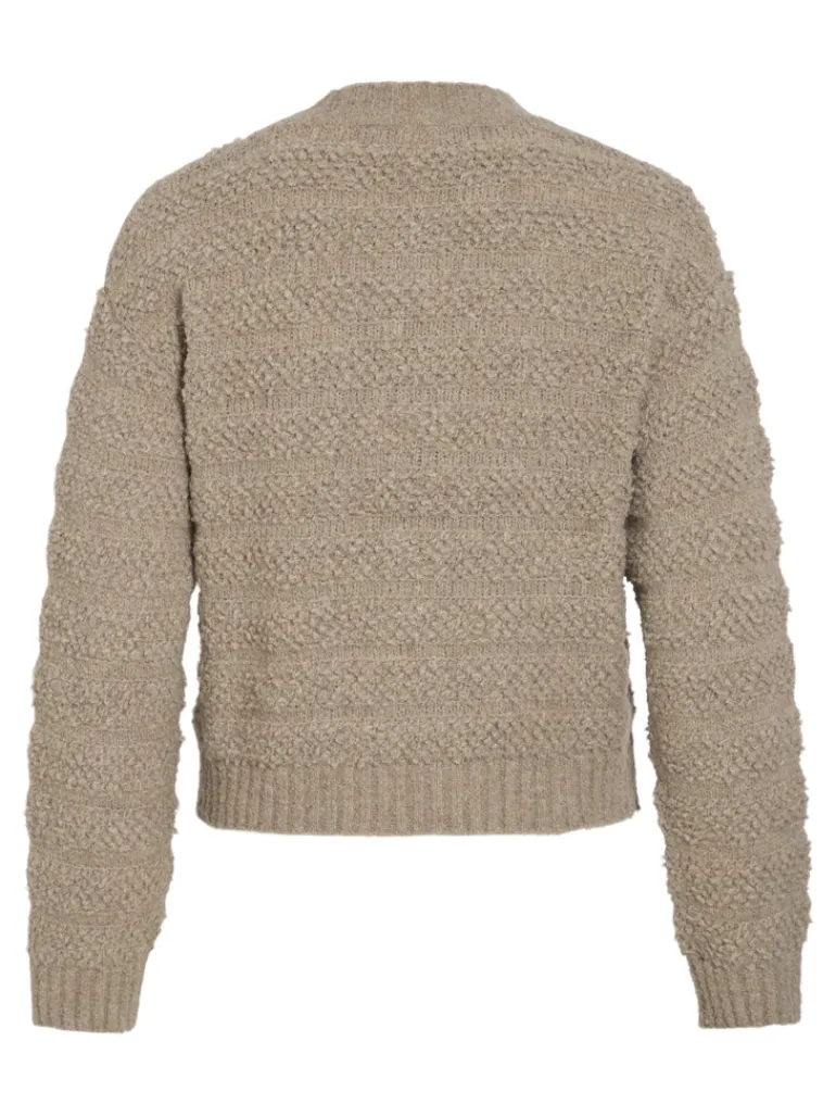 VITILLIA O-NECK L/S KNIT CARDIGAN natural melange