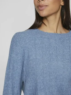 VITRINA L/S O-NECK KNIT TOP coronet blue