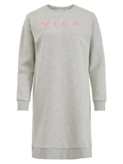 VIVILA L/S SWEAT DRESS light grey melange