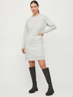 VIVILA L/S SWEAT DRESS light grey melange